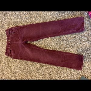 J Crew Maroon Red Corduroy